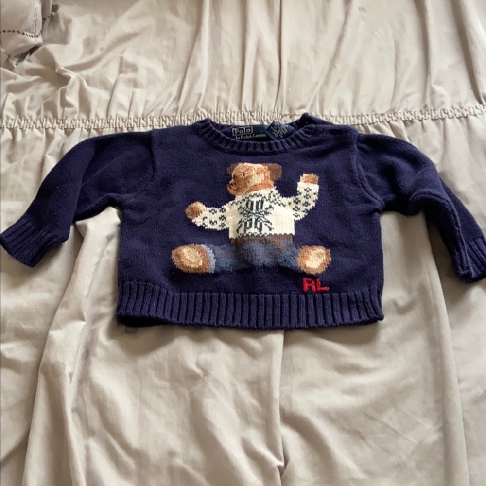 Ralph Lauren Bear Infant/Toddler Sweater Size 12m